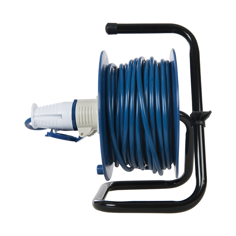 Powermaster Industrial Cable Reel Freestanding 16A 230V 2-Gang 25m