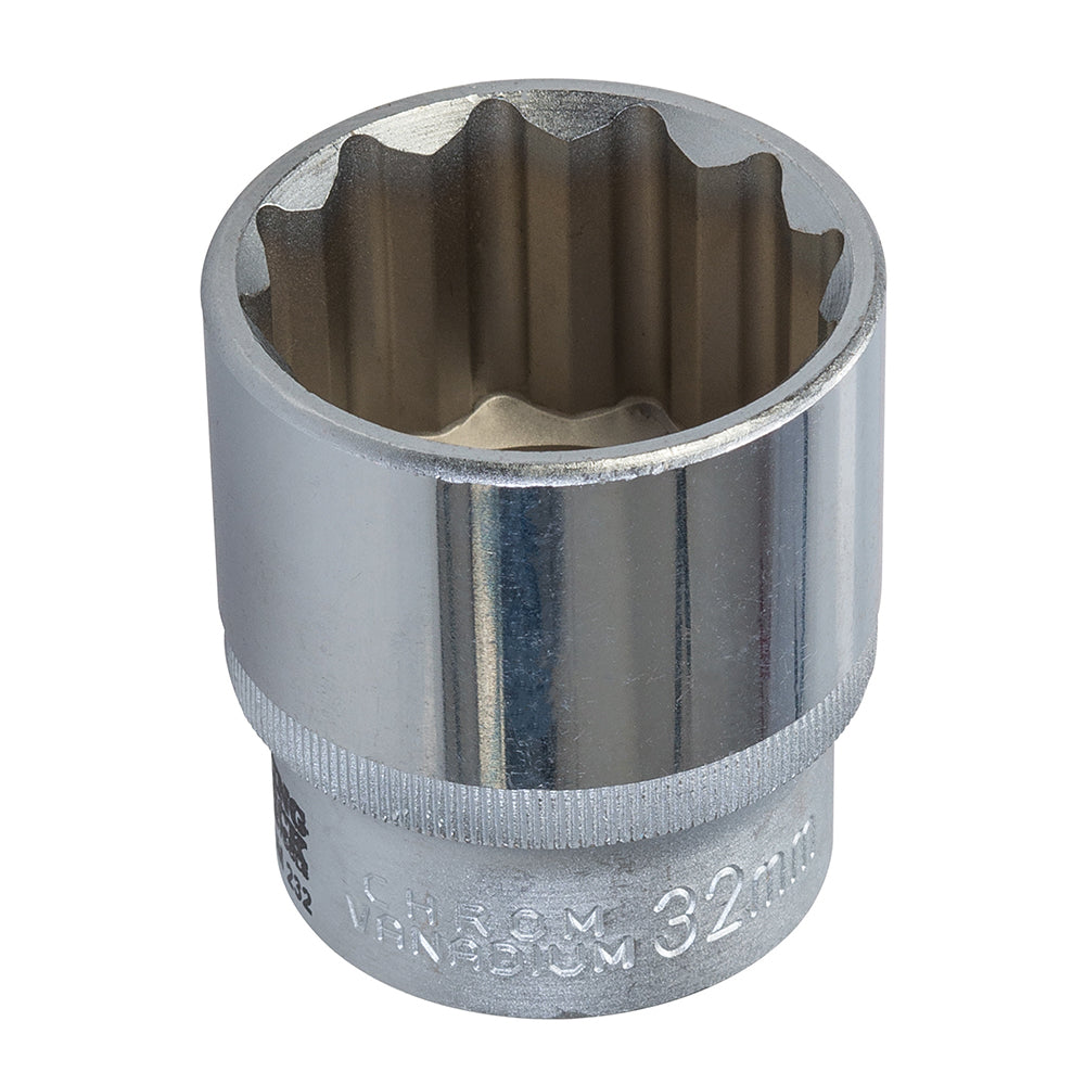 King Dick Socket 1/2" SD 12pt Metric 32mm