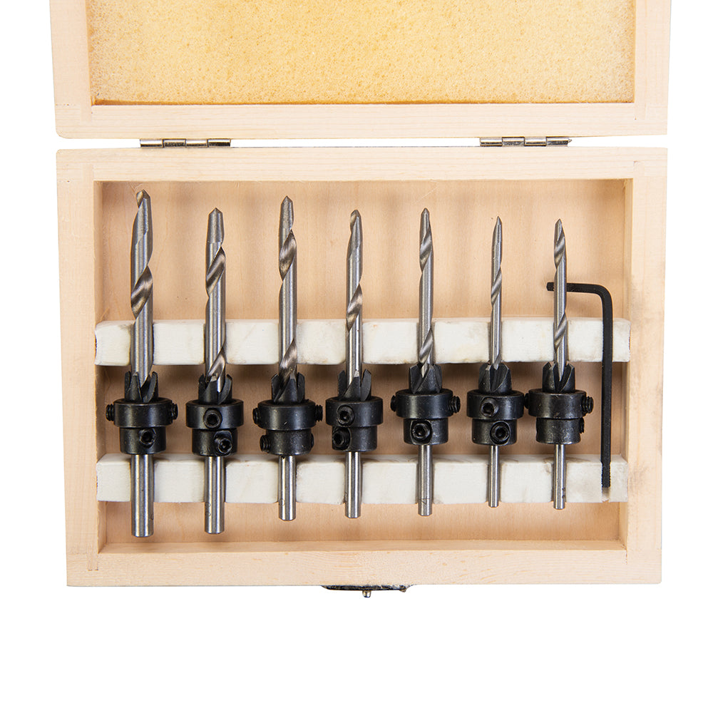 Silverline Drill & Countersink Set 7pce 3 - 6mm