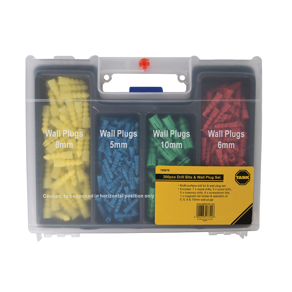 Task Drill Bits & Wall Plug Set 300pce 300pce