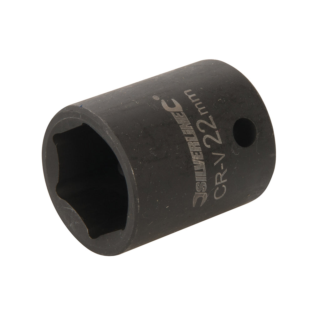 Silverline Impact Socket Set 1/2" Drive 6pt Metric 10pce 10 - 22mm