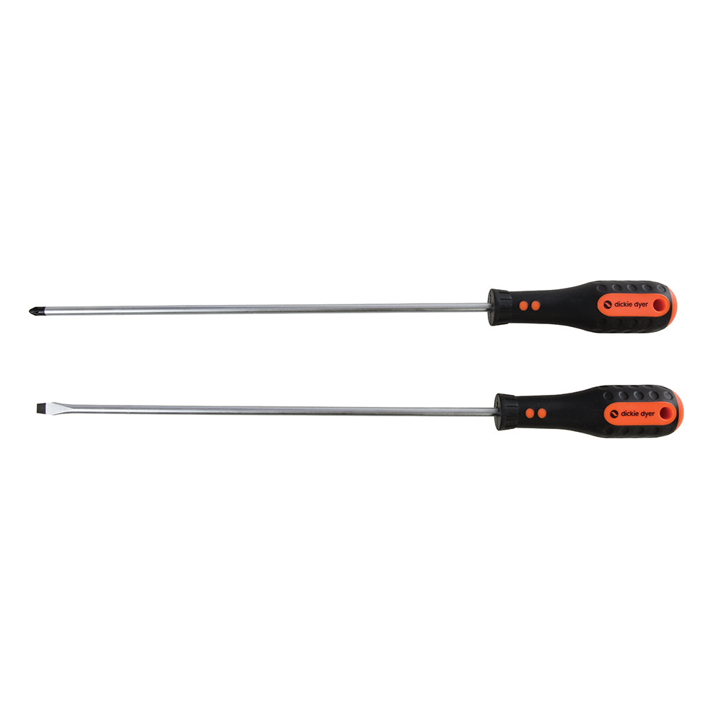 Dickie Dyer Long-Reach S2 Screwdriver Set 2pce PZ2 / SL6.5