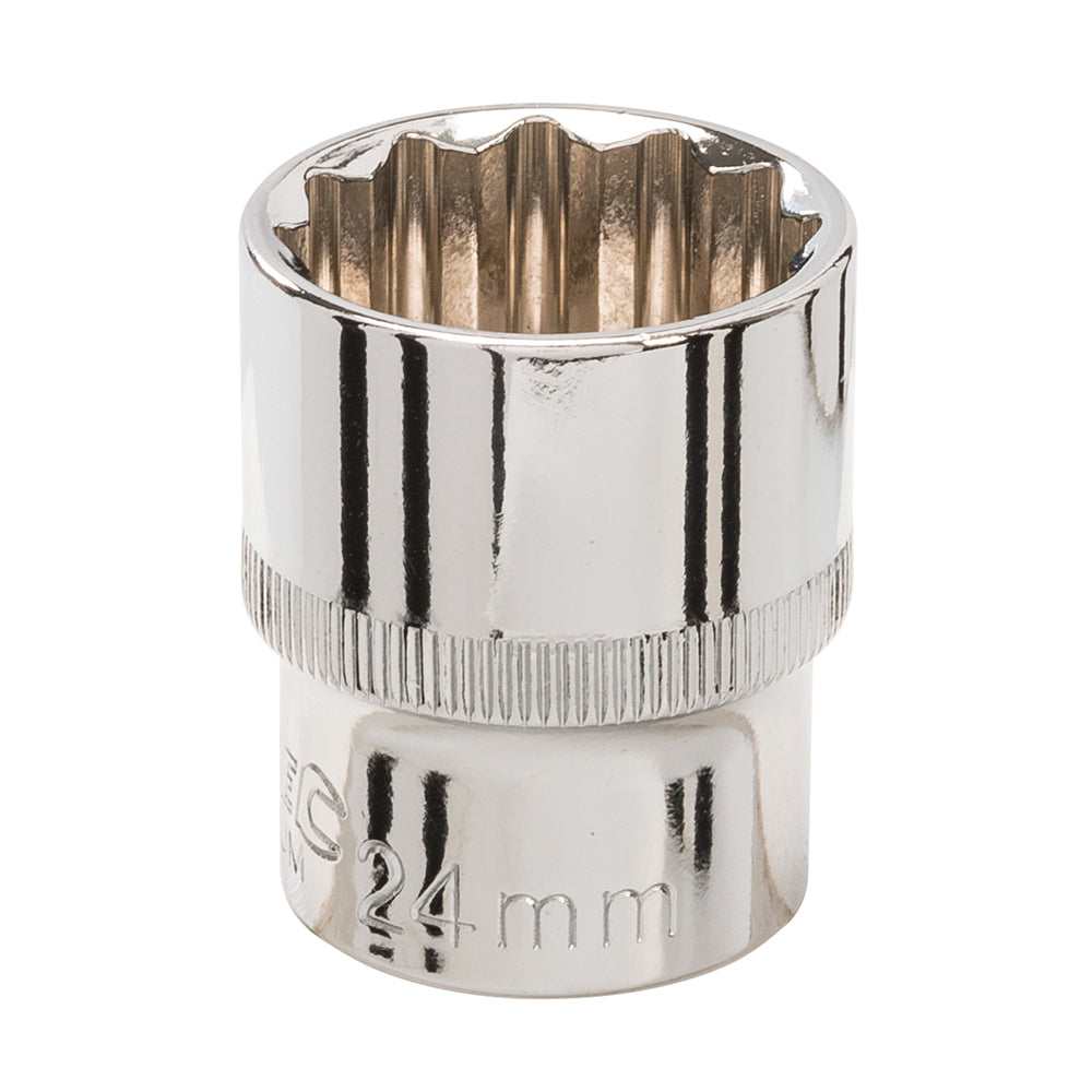 Silverline Socket 1/2" Drive 12pt Metric 24mm