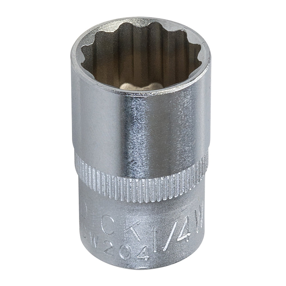 King Dick Socket 3/8" SD 12pt Whitworth 1/4"W