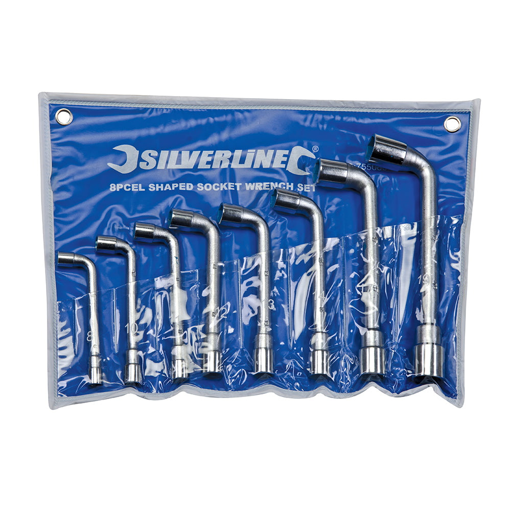 Silverline L-Shaped Socket Wrench Set 8pce 8 - 19mm