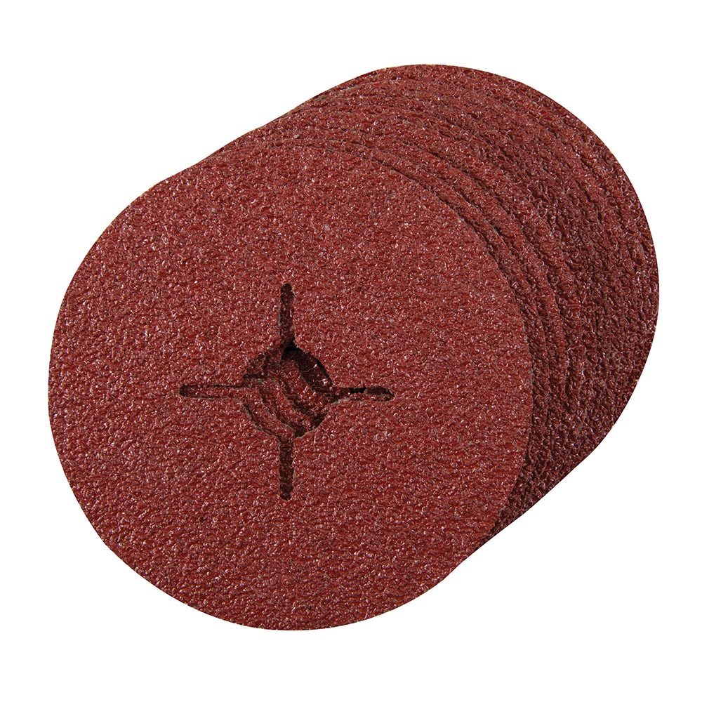Silverline Fibre Discs 115 x 22.23mm 10pk 115mm 24 Grit