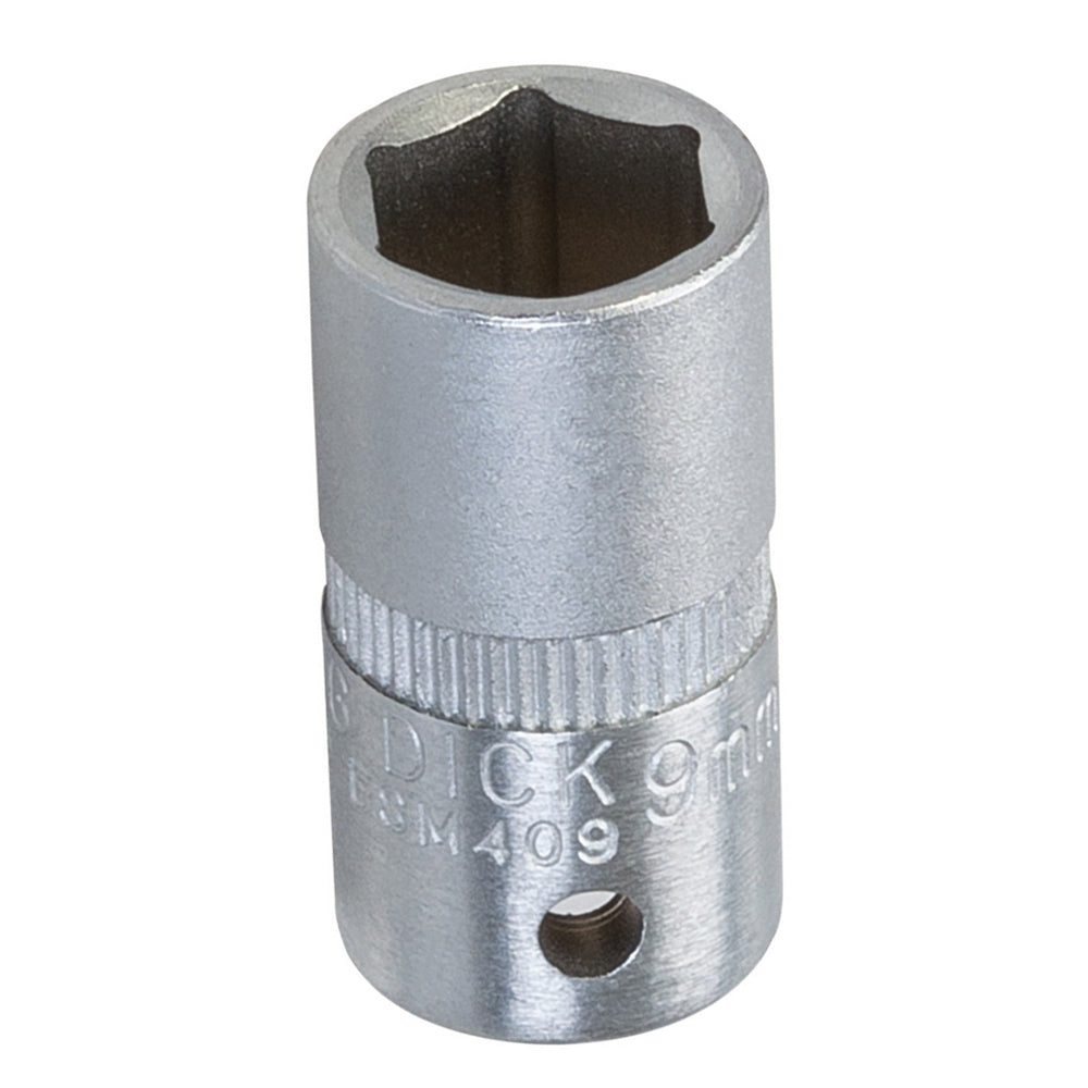 King Dick Socket 1/4" SD 6pt Metric 9mm