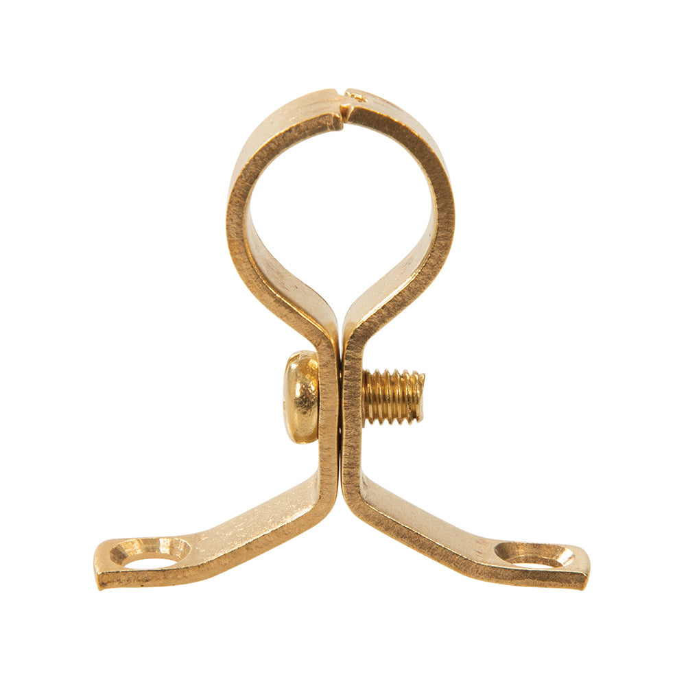 Plumbob Brass Pipe Bracket 10pk 15mm