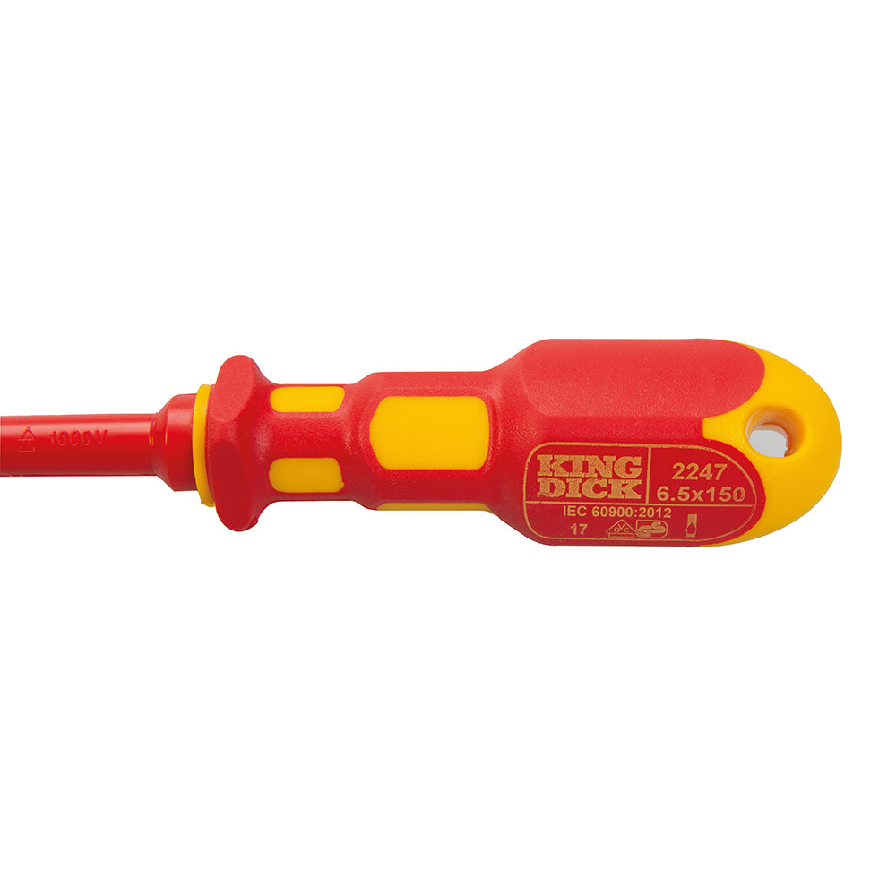King Dick VDE Slotted Screwdriver 6.5 x 150mm