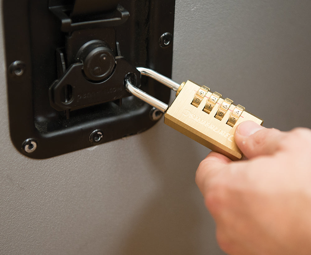Silverline Combination Padlock Brass 4-Digit