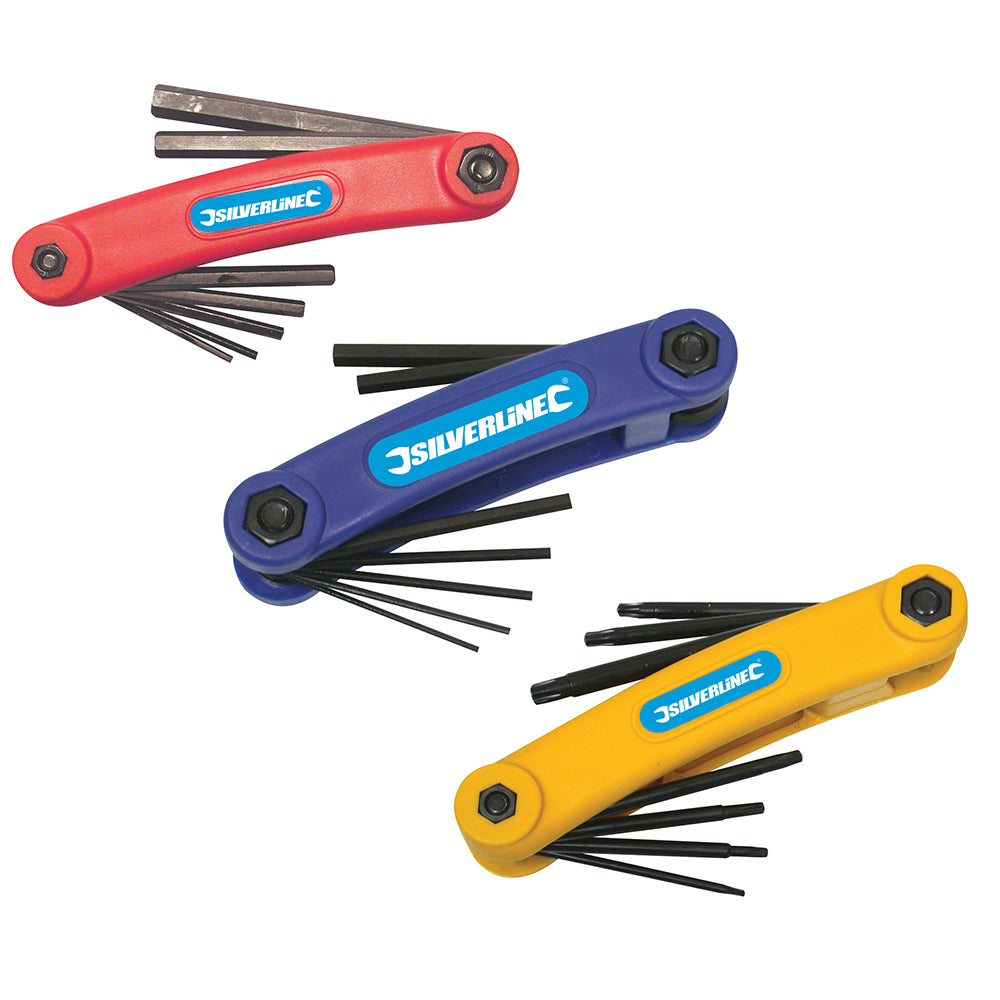Silverline T10 - T40 & Hex Key Tools Set 3pce 3pce