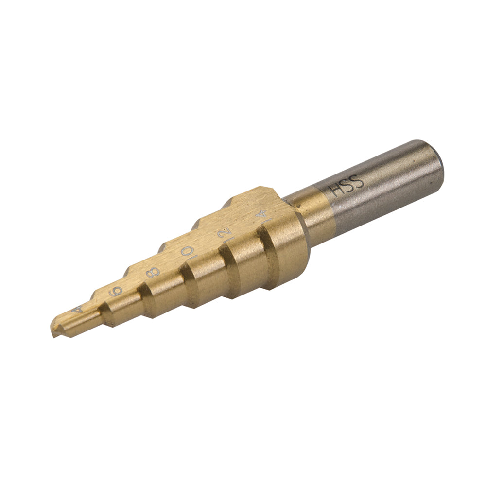 Silverline Titanium-Plated HSS Step Drill 4 - 14mm