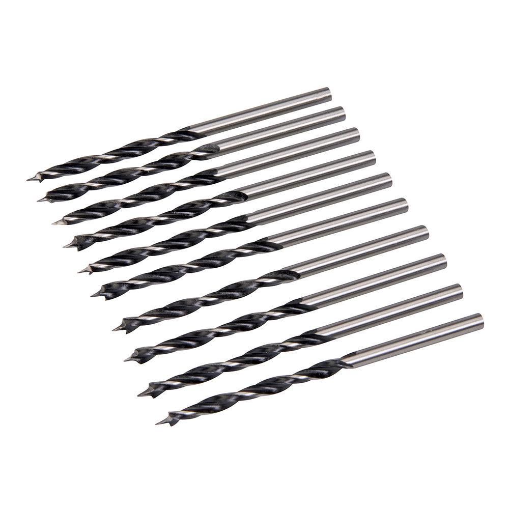 Silverline Lip & Spur Drill Bits 3mm 10pk
