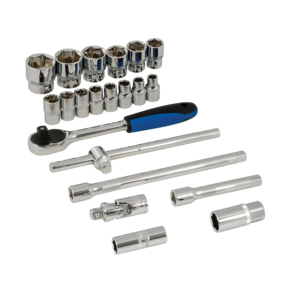 Silverline Socket Wrench Set 1/2" Drive Metric 21pce 21pce