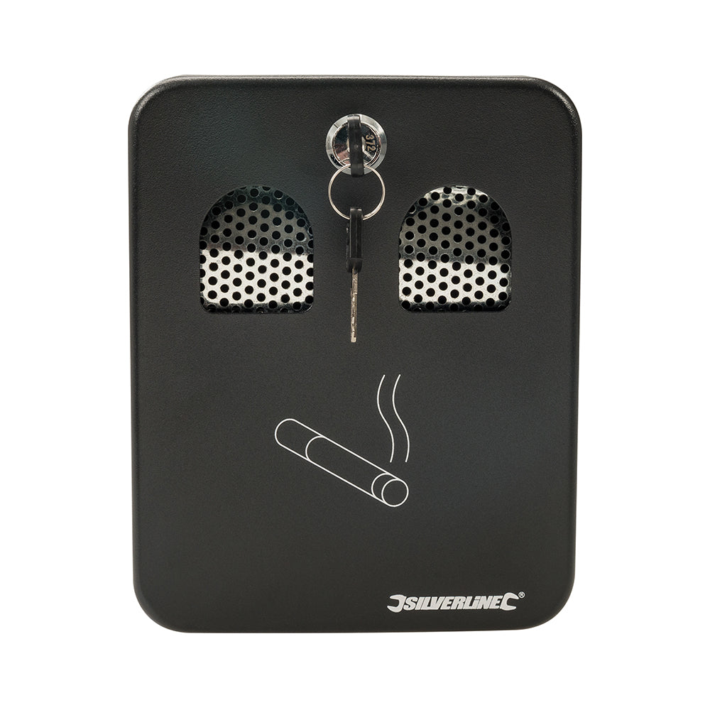 Silverline Wall-Mounted Outdoor Ash Tray 200 x 160 x 85mm
