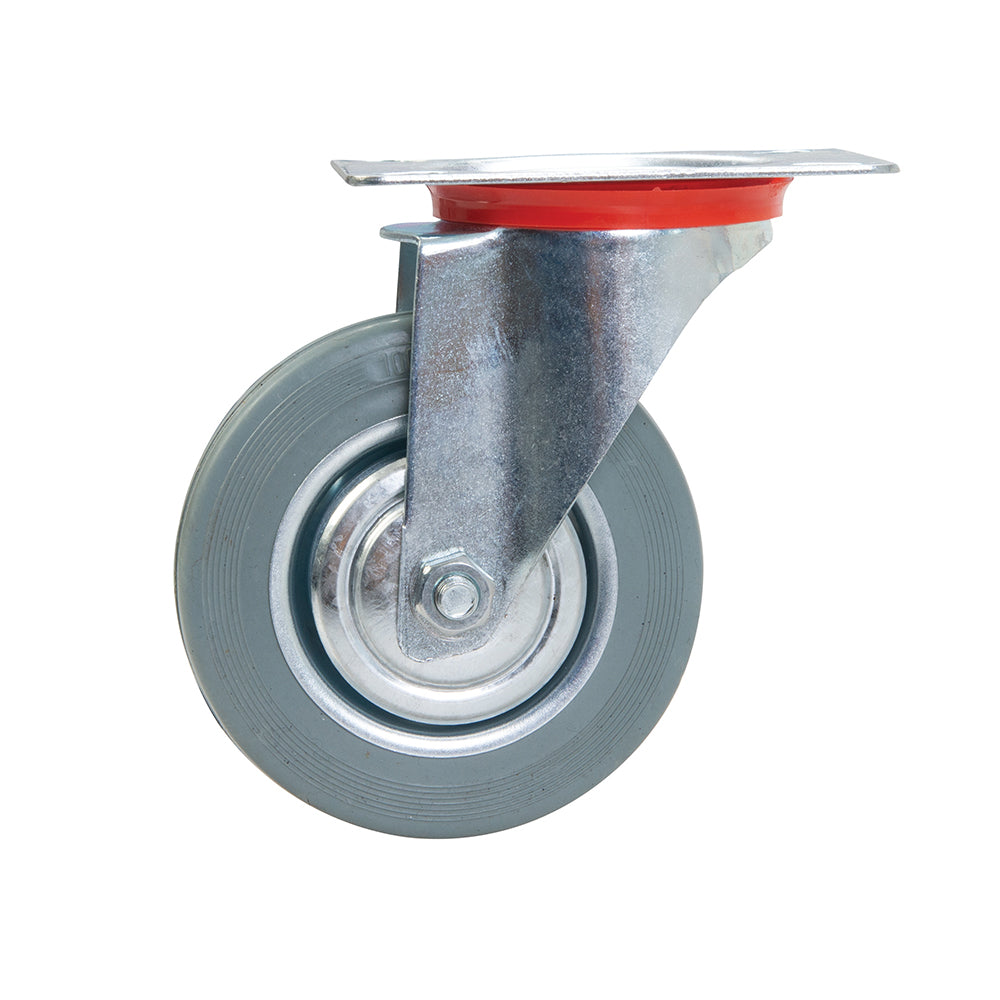 Fixman Swivel Rubber Castor 100mm 70kg