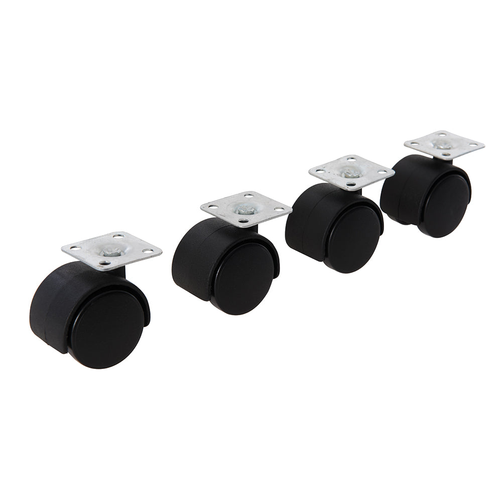 Fixman Twin Wheel Castor Plate 4pk 38mm Plate