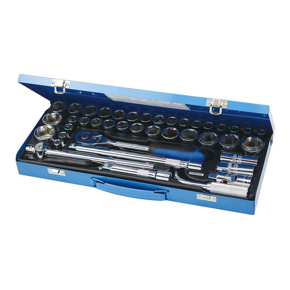 Silverline Socket Wrench Set 1/2" Drive Metric/AF 42pce 42pce