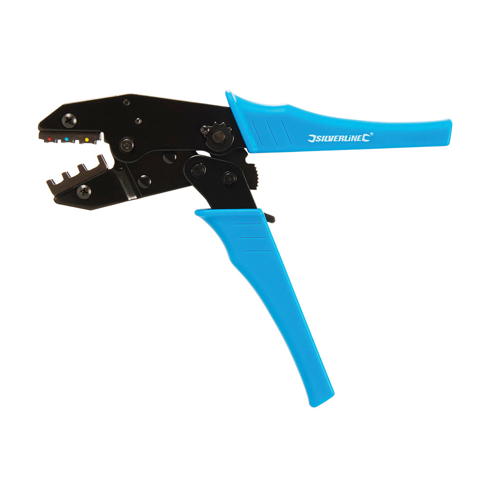 Silverline Expert Ratchet Crimping Tool 220mm