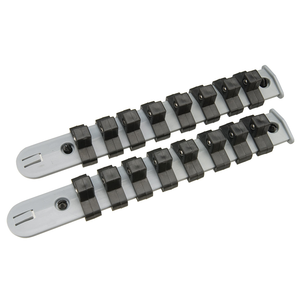 Silverline Socket Storage Rail Set 2pce 3/8"