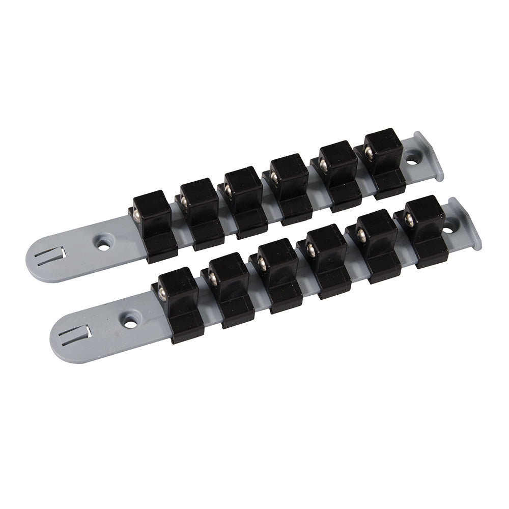 Silverline Socket Storage Rail Set 2pce 1/2"