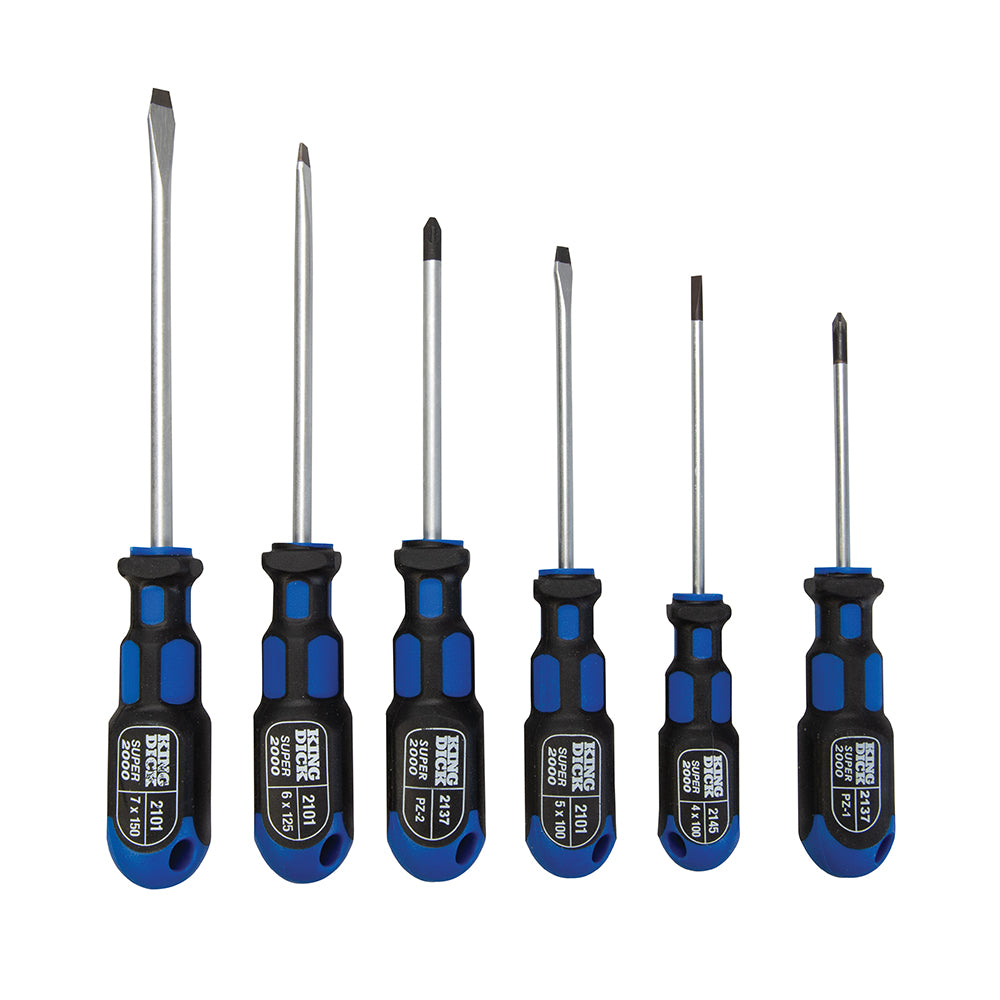 King Dick Screwdriver Set 6pce Slotted / PZ