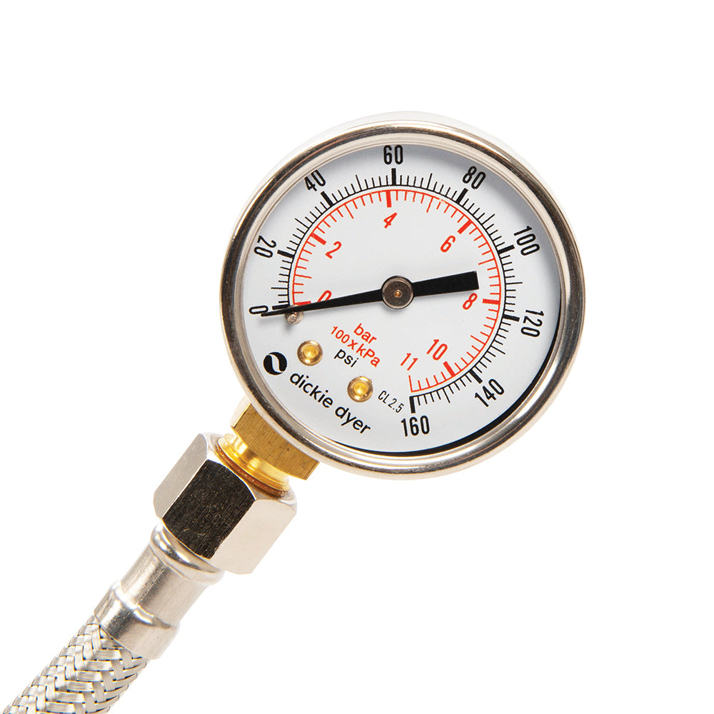 Dickie Dyer Water Pressure Gauge 3/4" BSP 0-11bar / 160psi
