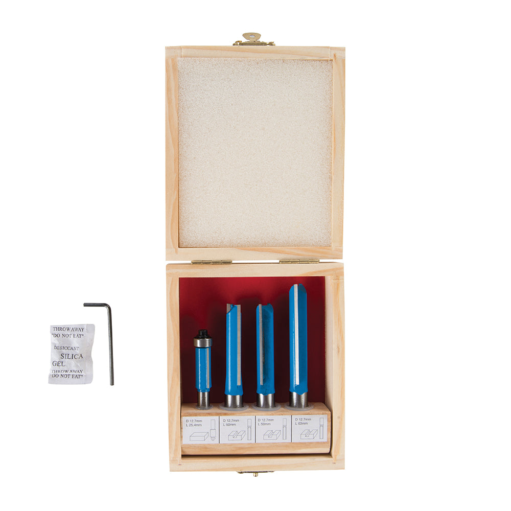 Silverline Kitchen Router Bit Set 4pce 12 & 8mm