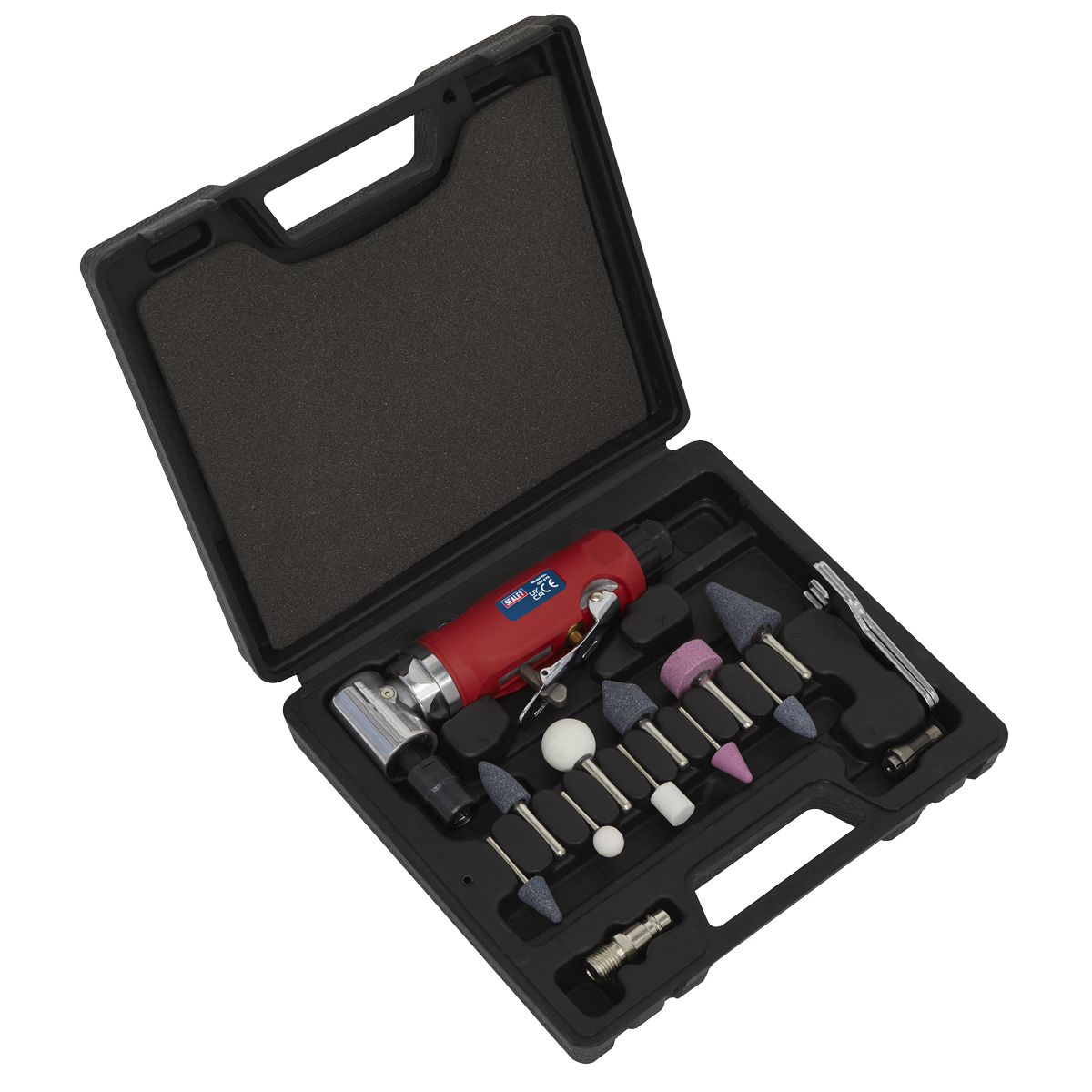 Sealey 15pc 90° Angle Air Die Grinder Kit GSA675