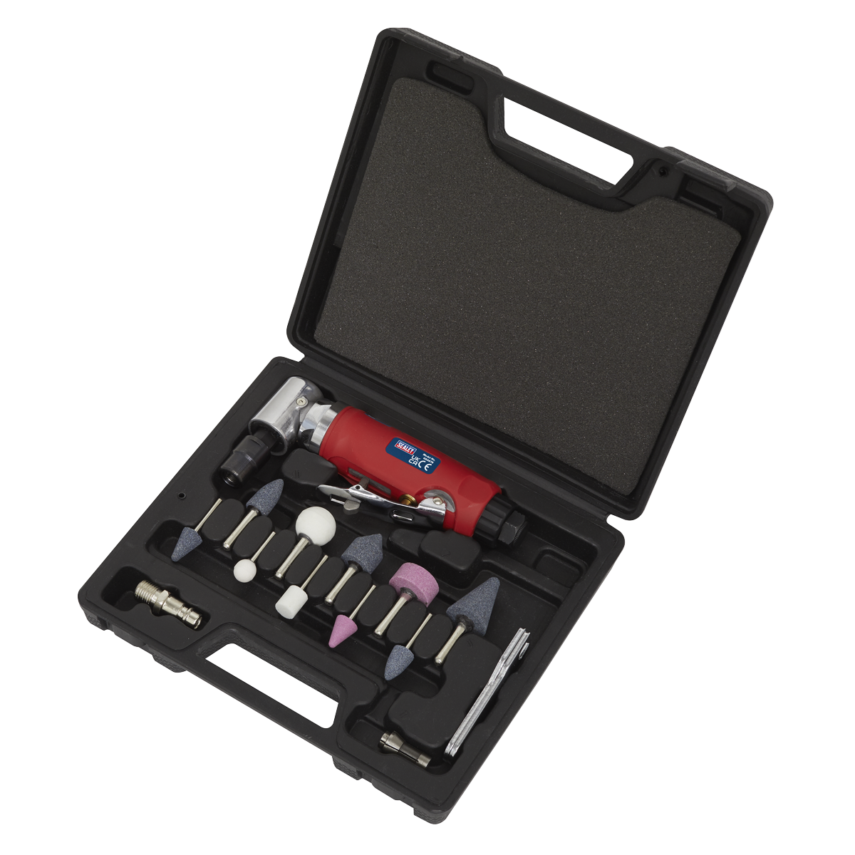 Sealey 15pc 90° Angle Air Die Grinder Kit GSA675
