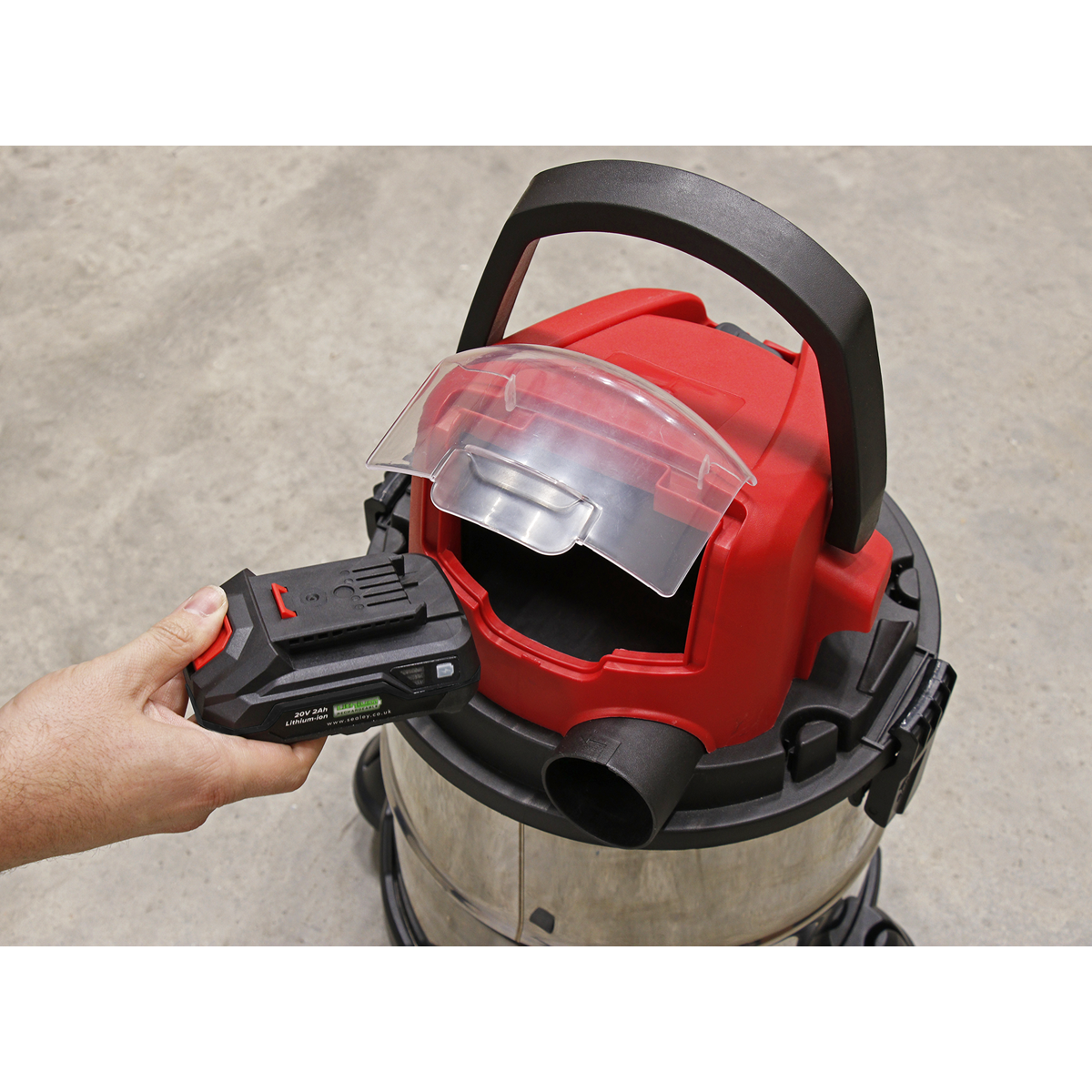Sealey 20V SV20 Series 20L Rechargeable Wet & Dry Vacuum Cleaner - Body Only PC20SD20V