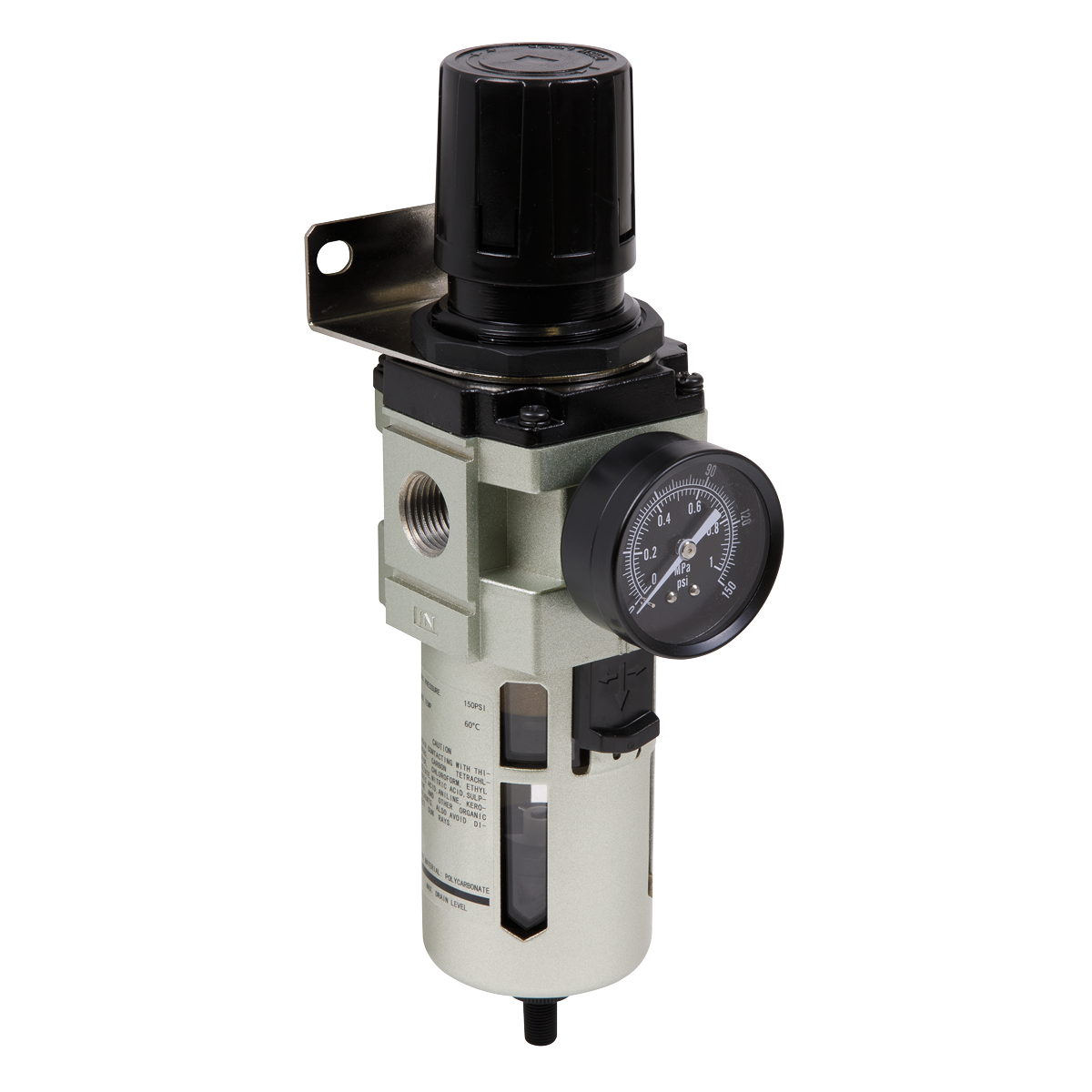 Sealey Air Filter/Regulator Auto Drain Max Airflow 140cfm SA206FRAD
