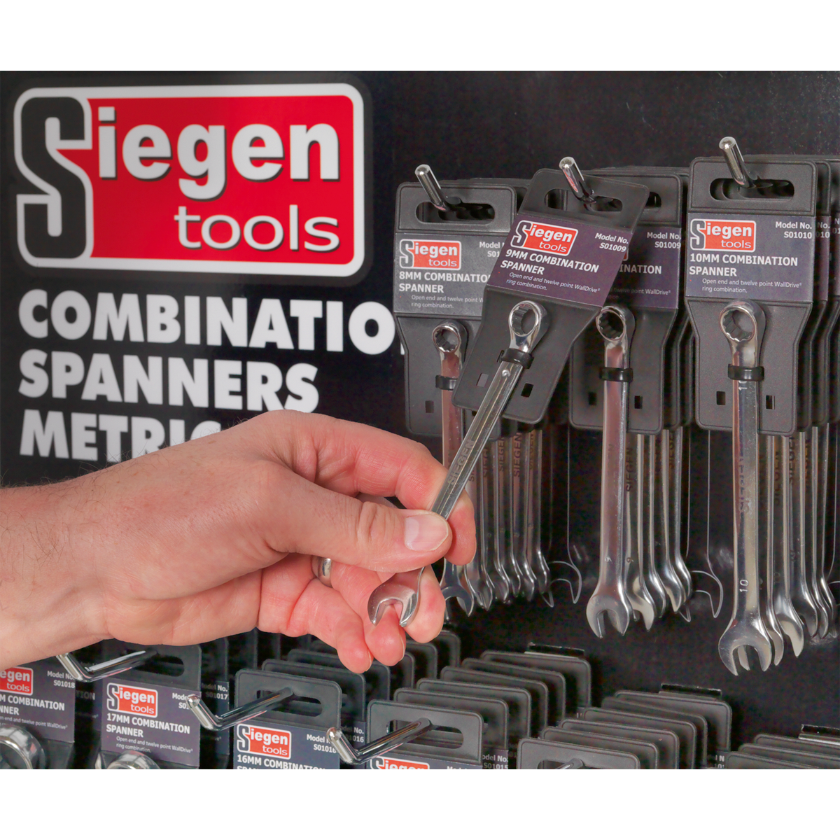 Sealey 8-19mm Spanners with Display Panel SIEGEN PAC 1