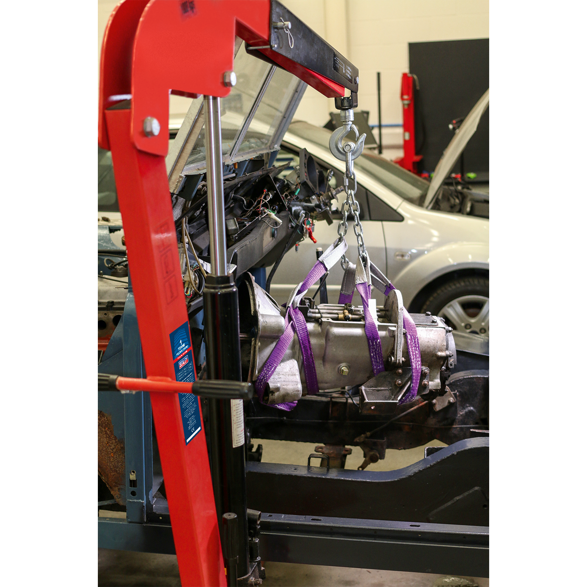 Sealey 1tonne Low Profile Folding Engine Crane SPC1000