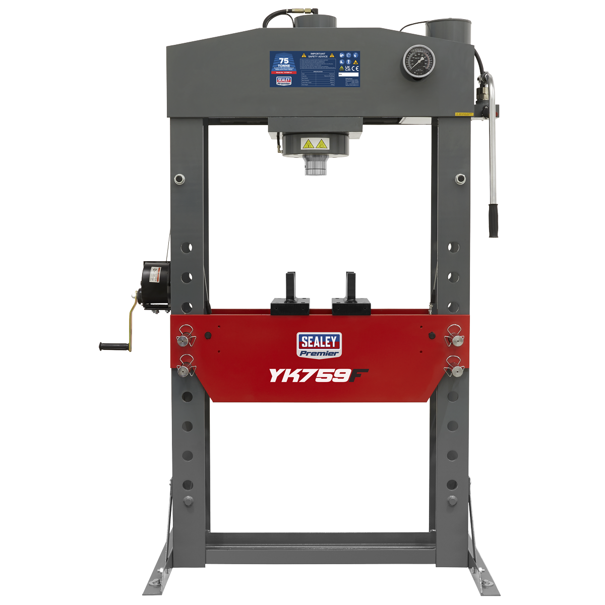 Sealey 75tonne Floor Type Hydraulic Press YK759F