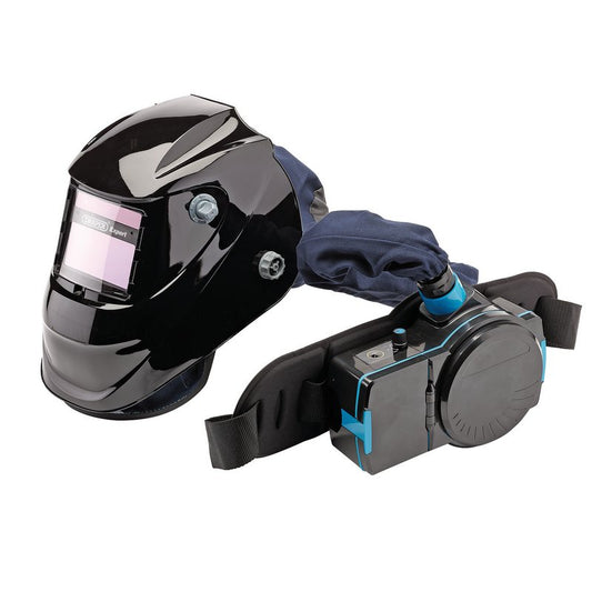 Draper Expert Air-Fed PAPR Auto-Darkening Welding Helmet, Black DRA-02518