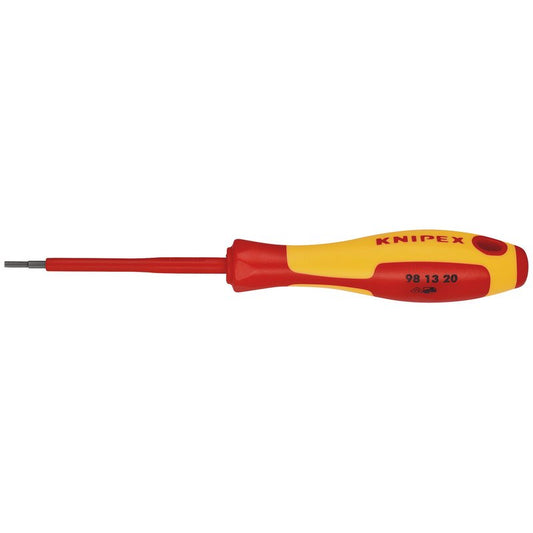 KNIPEX 98 13 20 VDE Insulated Hexagon Screwdriver, 2.0 x 75mm DRA-02563