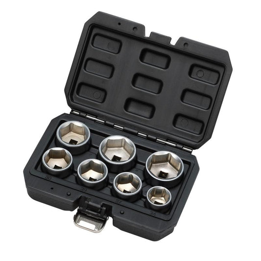 Draper Oil Filter Socket Set, 3/8" Sq. Dr. (7 Piece) DRA-02747
