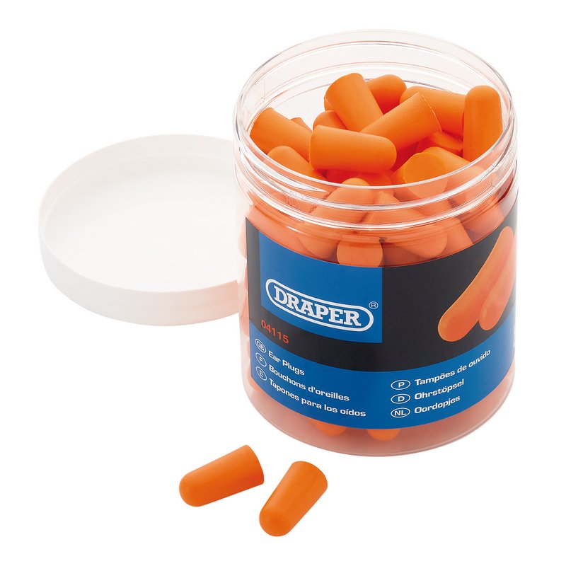 Draper Disposable Ear Plugs (Jar of 50 Pairs) DRA-04115