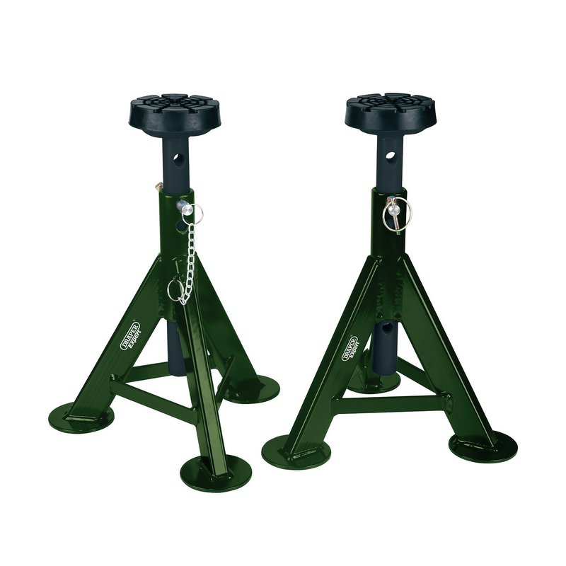 Draper Expert Axle Stands, 3 Tonne, Green (Pair) DRA-04339