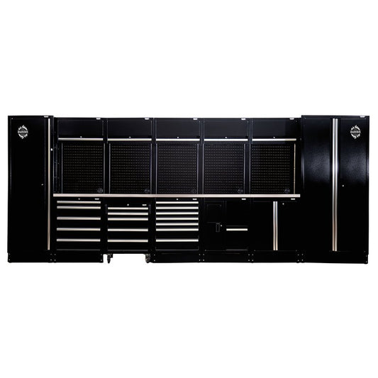 Draper BUNKER 25 Piece Modular Storage Combo with Sink and Stainless Steel Worktop, 4915mm DRA-04391