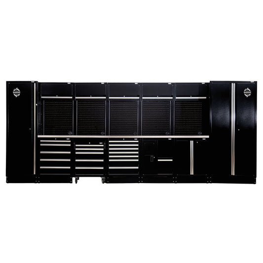 Draper BUNKER 25 Piece Modular Storage Combo with Stainless Steel Worktop 4915mm DRA-04393