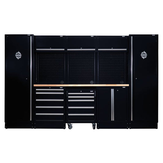 Draper BUNKER 16 Piece Modular Storage Combo with Hardwood Worktop, 3240mm DRA-04398