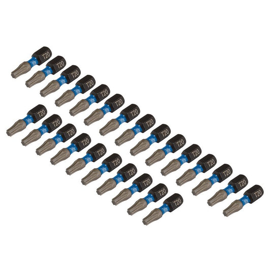 Draper Expert TX-STAR Impact Screwdriver Bits, T20 x 25mm, 1/4" Hex (Pack of 25) DRA-05692