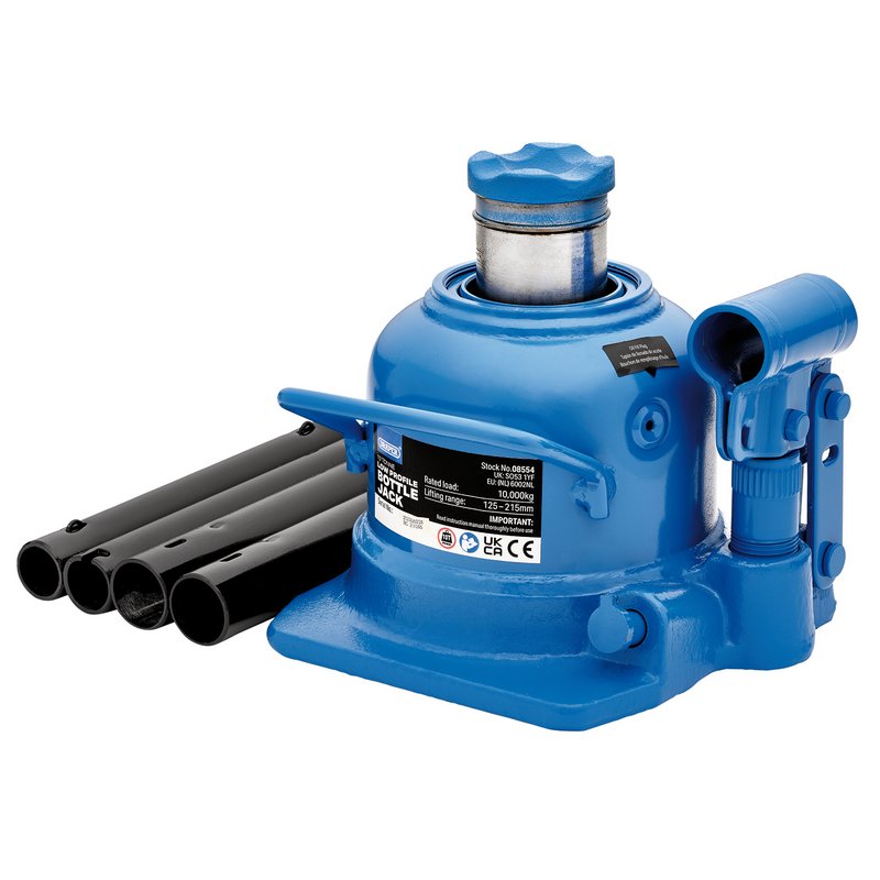 Draper Low Profile Bottle Jack, 10 Tonne DRA-08554