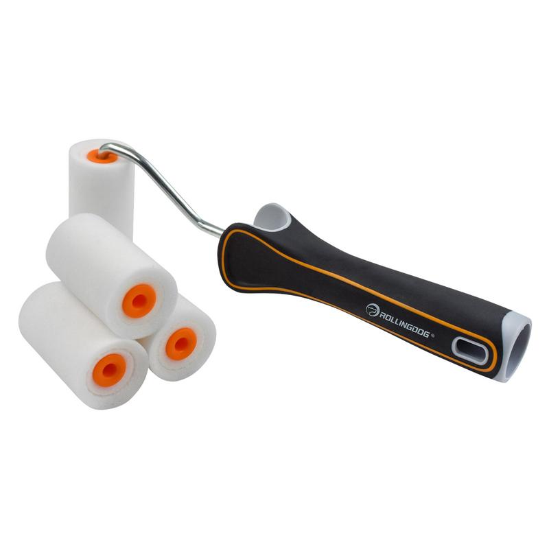 Draper ROLLINGDOG SUPER-EDGE&#8482; Mini High-Density Paint Roller Set, 2"/50mm (5 Piece) DRA-08591