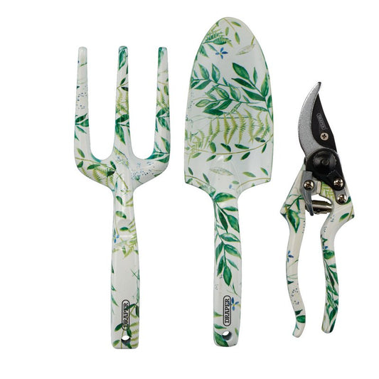 Draper Garden Tool Set with Floral Pattern (3 Piece) DRA-08994