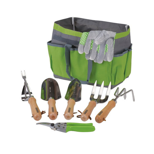 Draper Stainless Steel Garden Tool Set with Storage Bag (8 Piece) DRA-08997