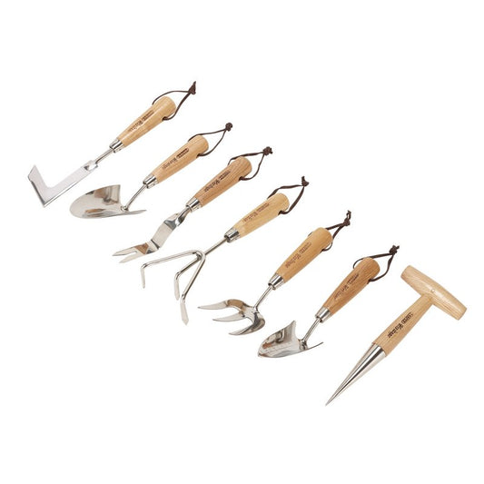 Draper Heritage Stainless Steel Garden Tool Set with Ash Handles (7 Piece) DRA-09000