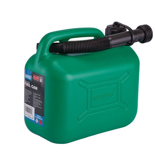 Draper Plastic Fuel Can, 5L, Green DRA-09052
